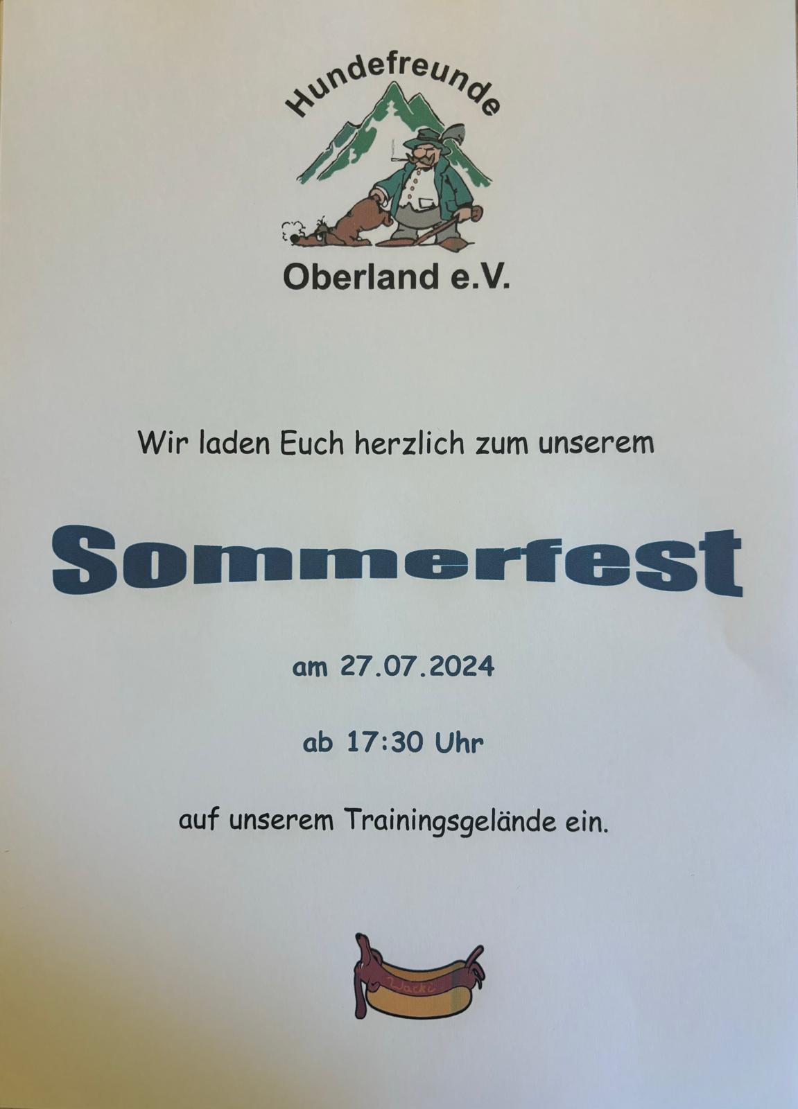 Featured image for “Einladung zu unserem Sommerfest”